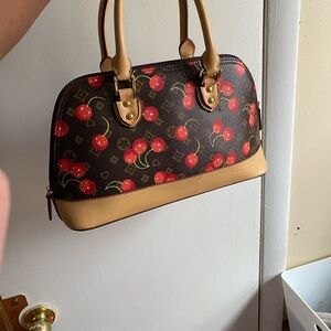 Cherry Print Women's Handbag